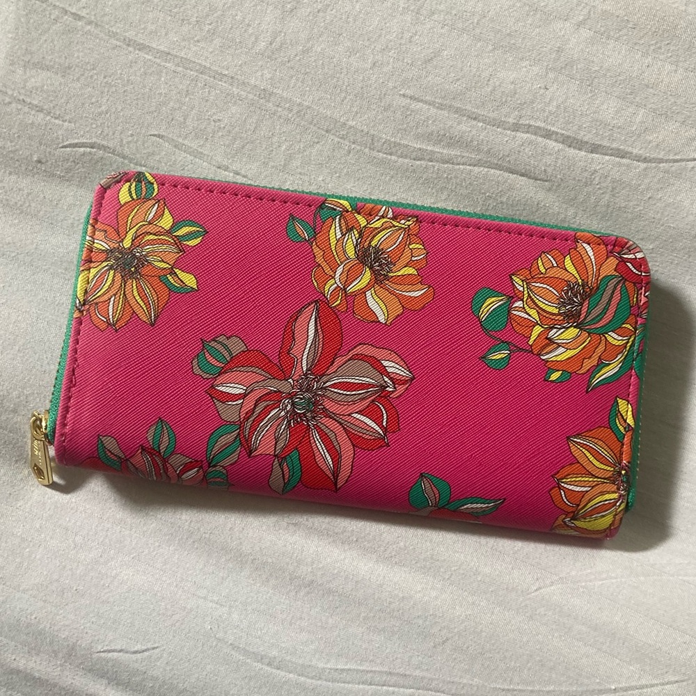 Trina Turk Pink Zip Wallet - Picture 2 of 15